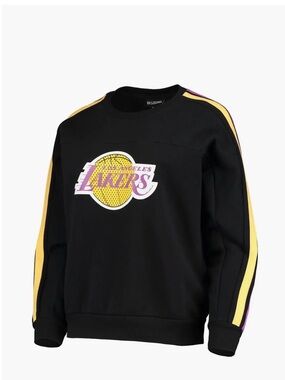 The Wild Collective Los Angeles Lakers Perforated Logo Black Sweatshirt Size XL
